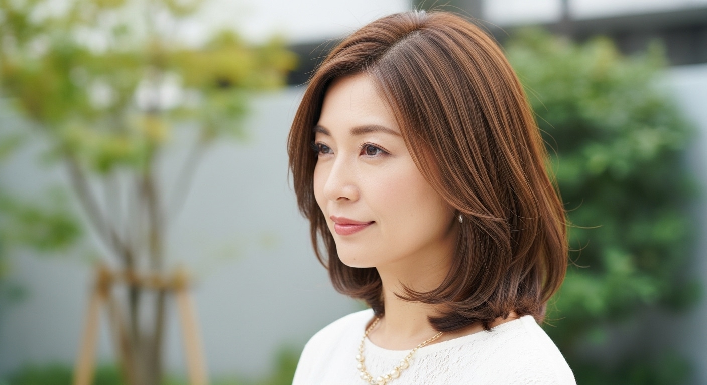 髪のきれいな40代の女性